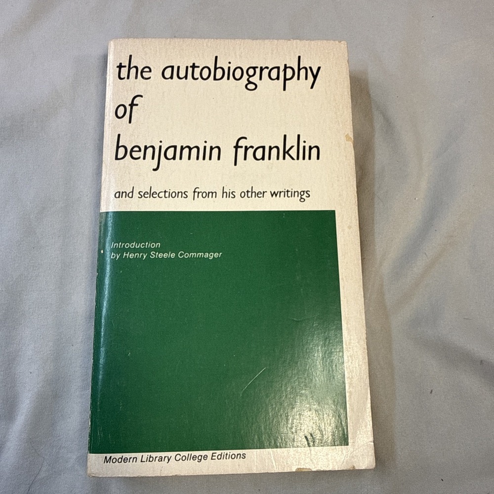 Autobiography of Benjamin Franklin 1950 Paperback Book